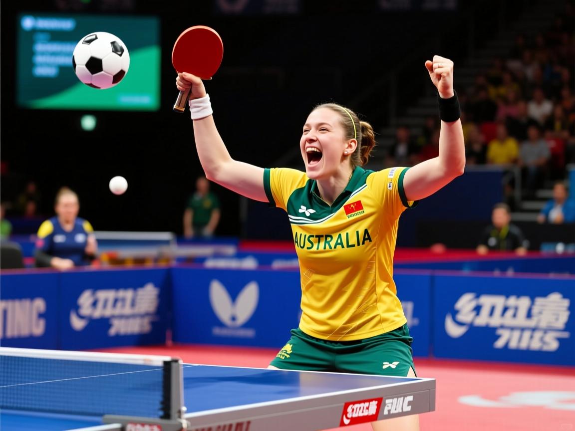 澳大利亚女子乒乓球队员大喜  第1张